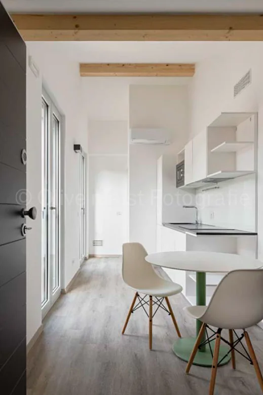 Wolf Haus - Condominio Ecoliving - Milano - Impianto elettrico - Cucina Bianca - Bontempi Impianti
